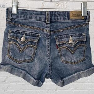 Girl's Levi's Shorty Short Denim Shorts Size 6x Reg